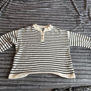 SHEIN Women’s Sweater with Black and Cream Stripes